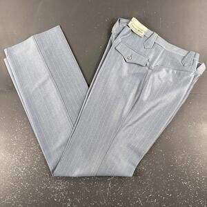 VTG Pagano West Slacks Men 32 Baby Blue Swedish Warp Western Pant NWT No Hem